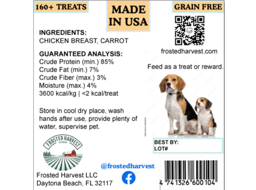 Chicken Breast & Carrot Freeze-Dried Dog Treats