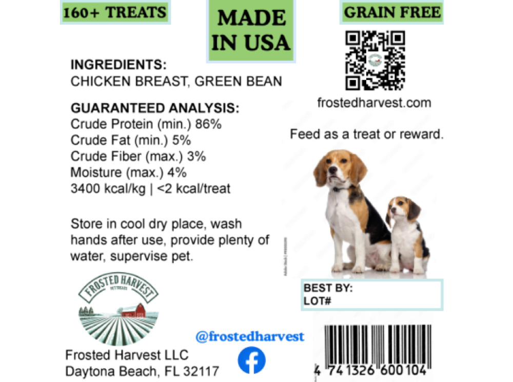 Chicken Breast & Green Bean Freeze-Dried Dog Treats